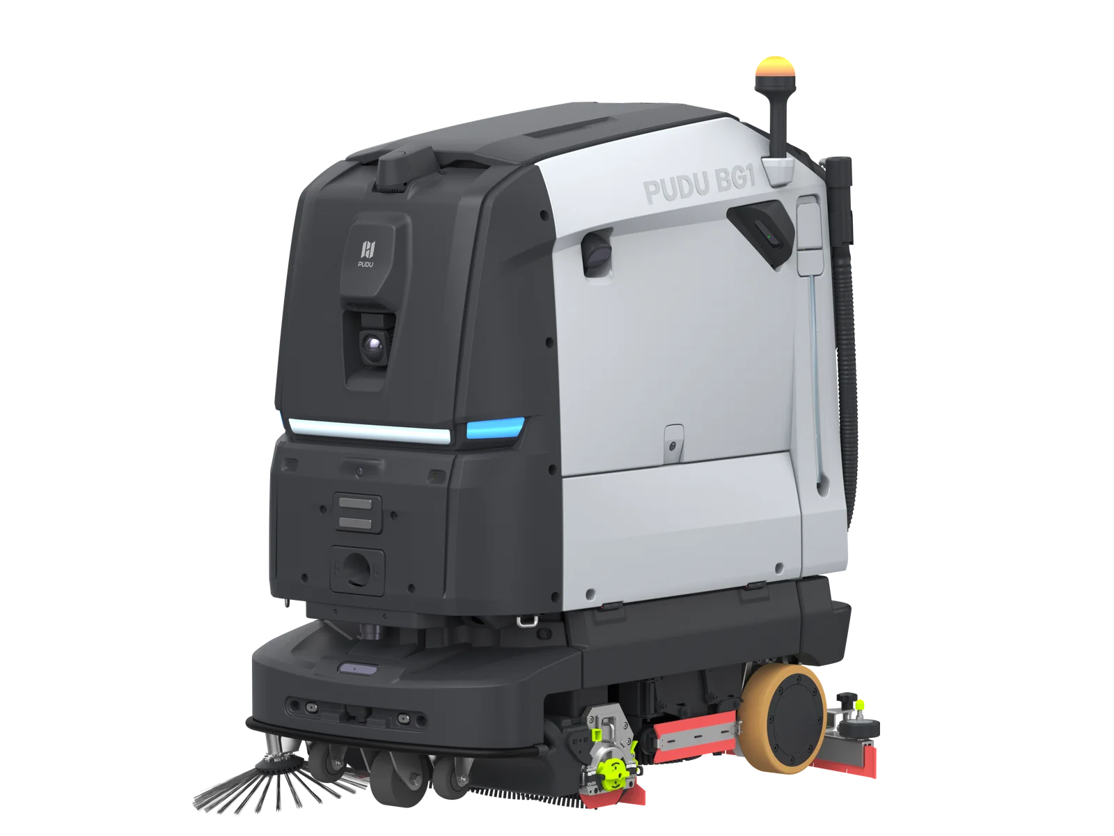 PUDU BG1, mașină industrială autonomă de măturat și frecat, altă vedere