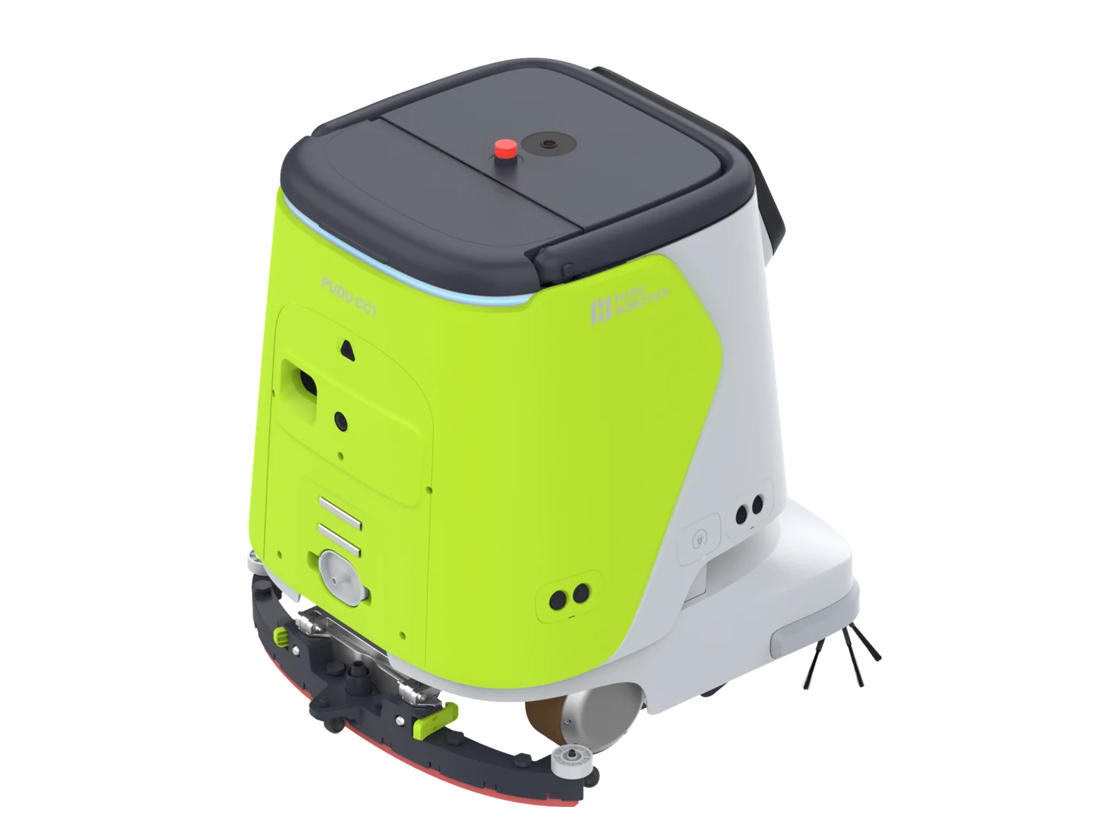 PUDU CC1, robot autonom de curățenie 4 în 1, vedere din față, altă vedere