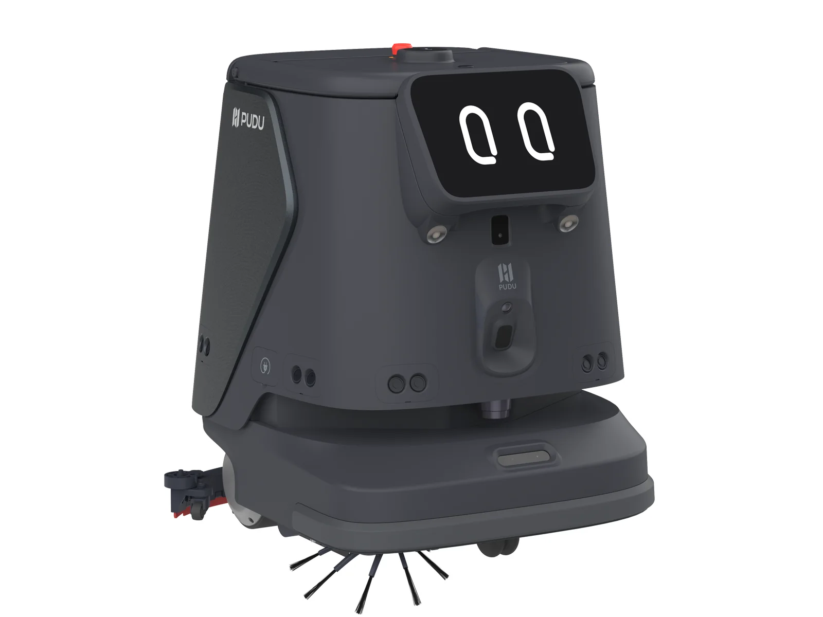 PUDU CC1 Pro, robot autonom de curățenie cu AI, în carcasa alb-verde