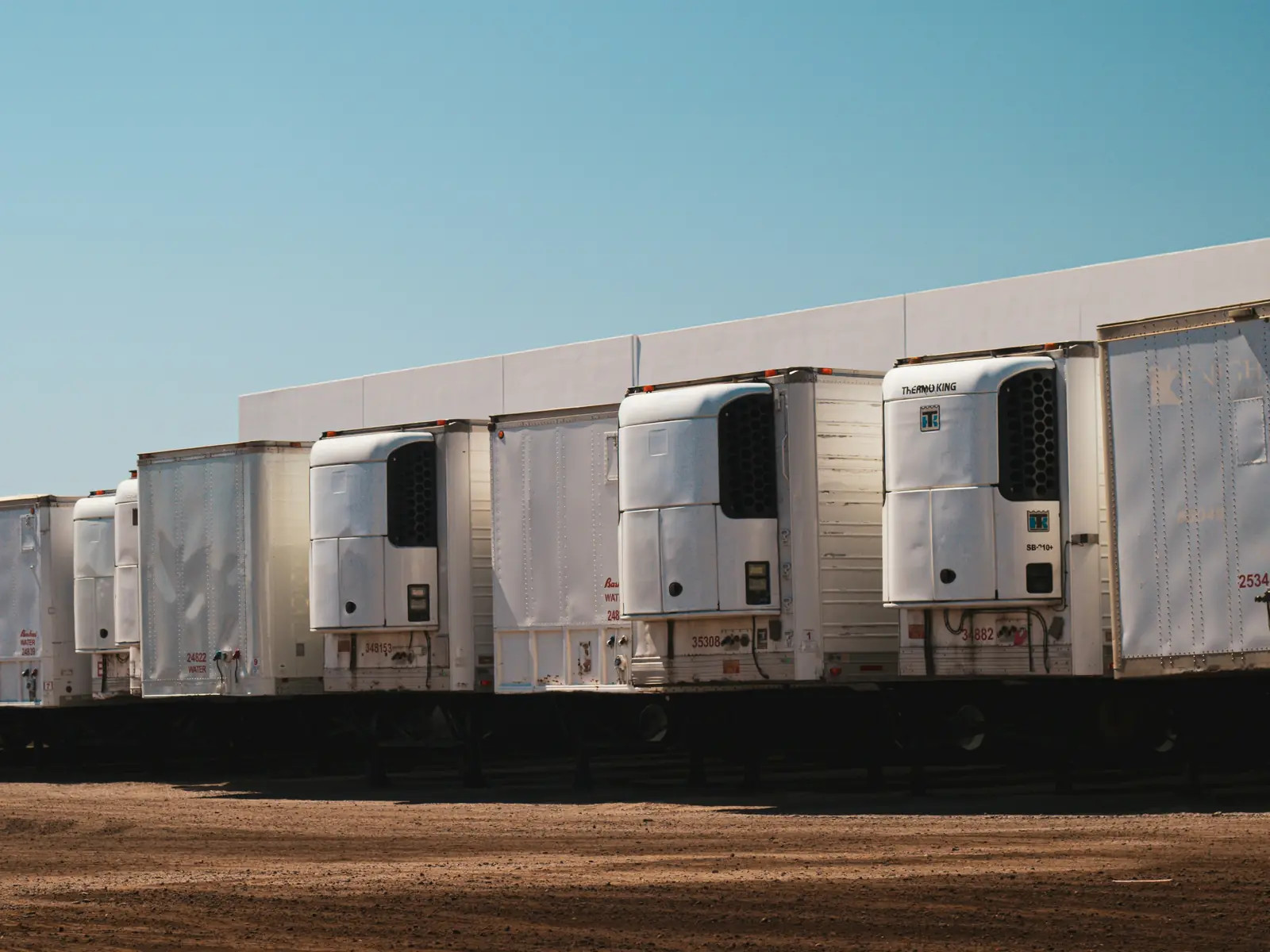 Refrigerated trailer loaded for delivery into Southern California grocery.