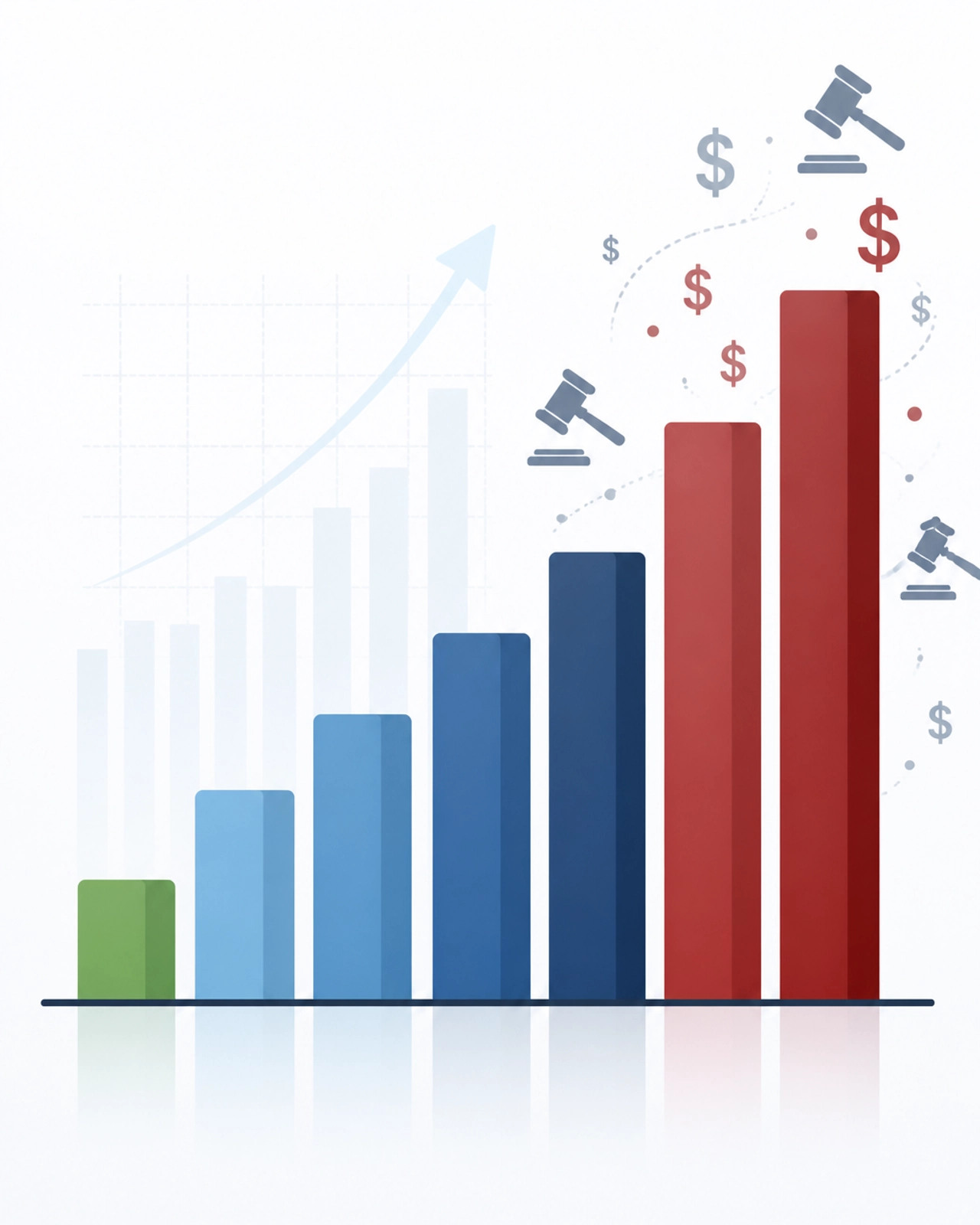 Chart showing the increase in workers comp costs based on reporting delays