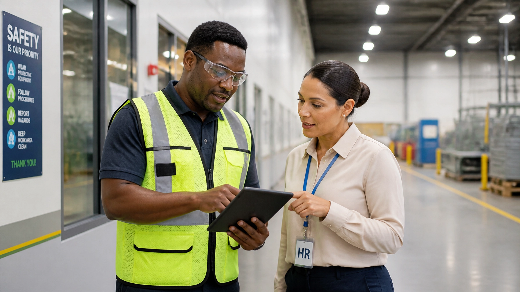 HR and Safety professionals collaborating to close a compliance loop