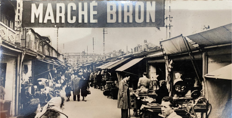 Photographie ancienne du Marché Biron aux Puces de Saint-Ouen