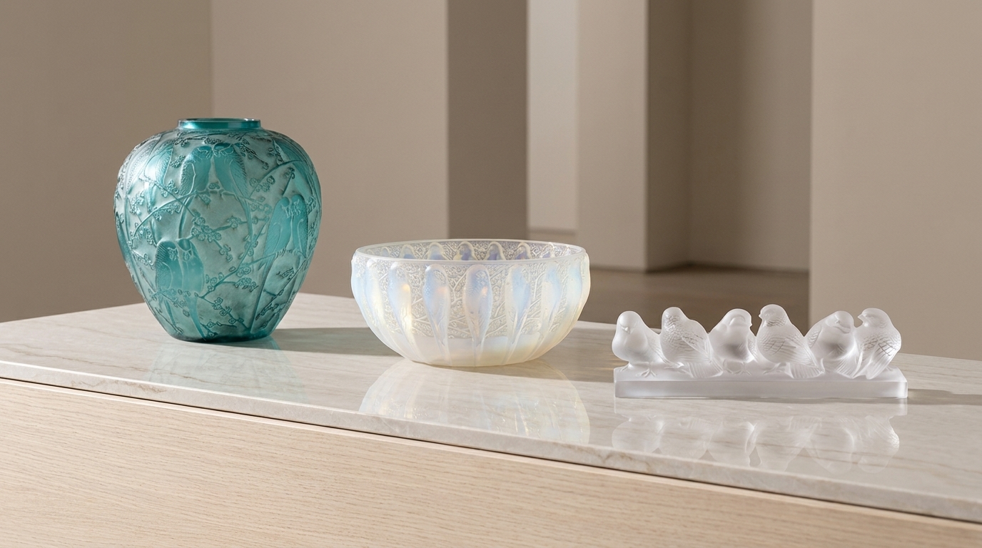 Univers René Lalique — vases et sculpture en verre
