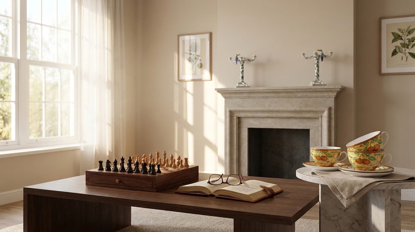 Univers Hermès — arts de la table dans un intérieur lumineux