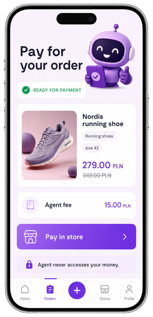 Buy4Me app — ready to pay in store
