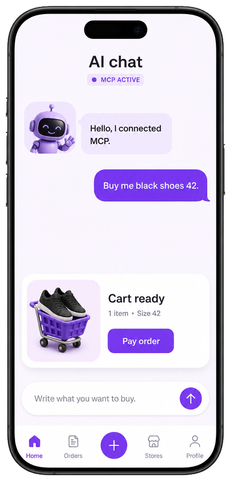 Buy4Me app — shop in AI chat via MCP