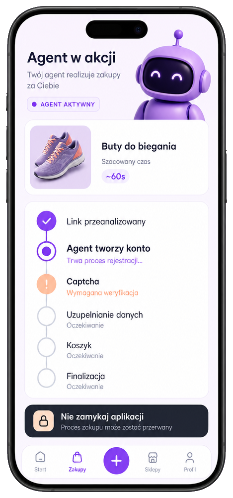 Buy4Me — postęp pracy agenta