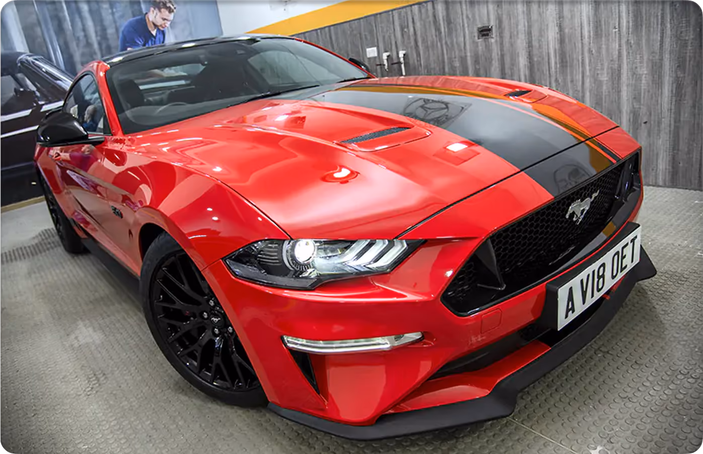 Hover image showing vehicle detailing transformation