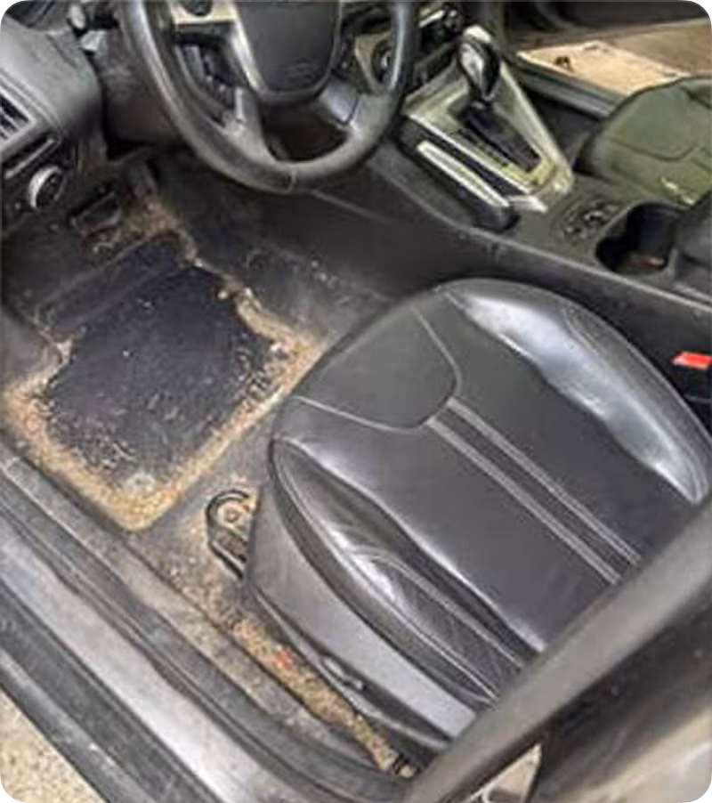 Professional auto detailing before and after gallery image
