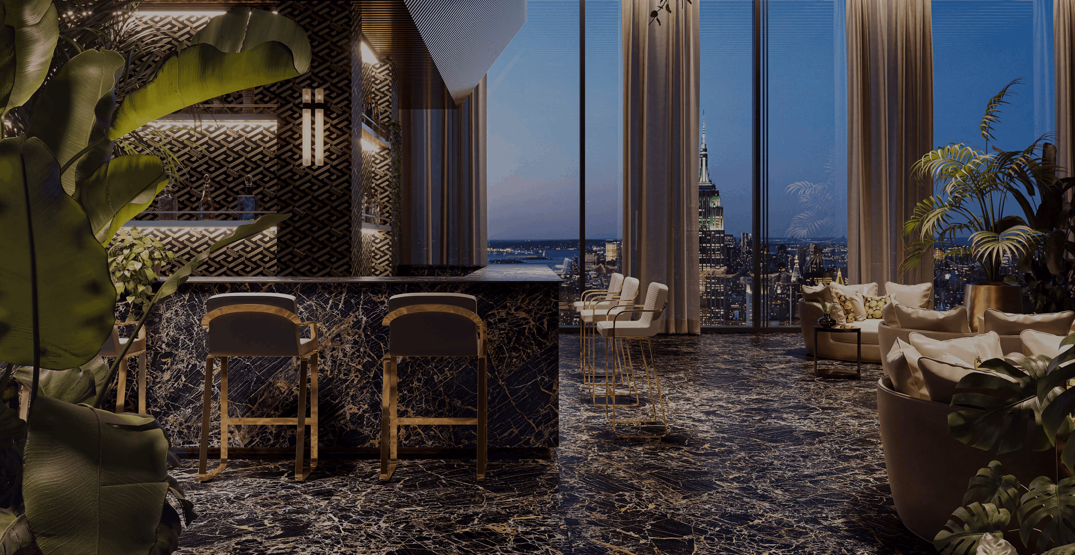 Versace tile surface display at LPM showroom