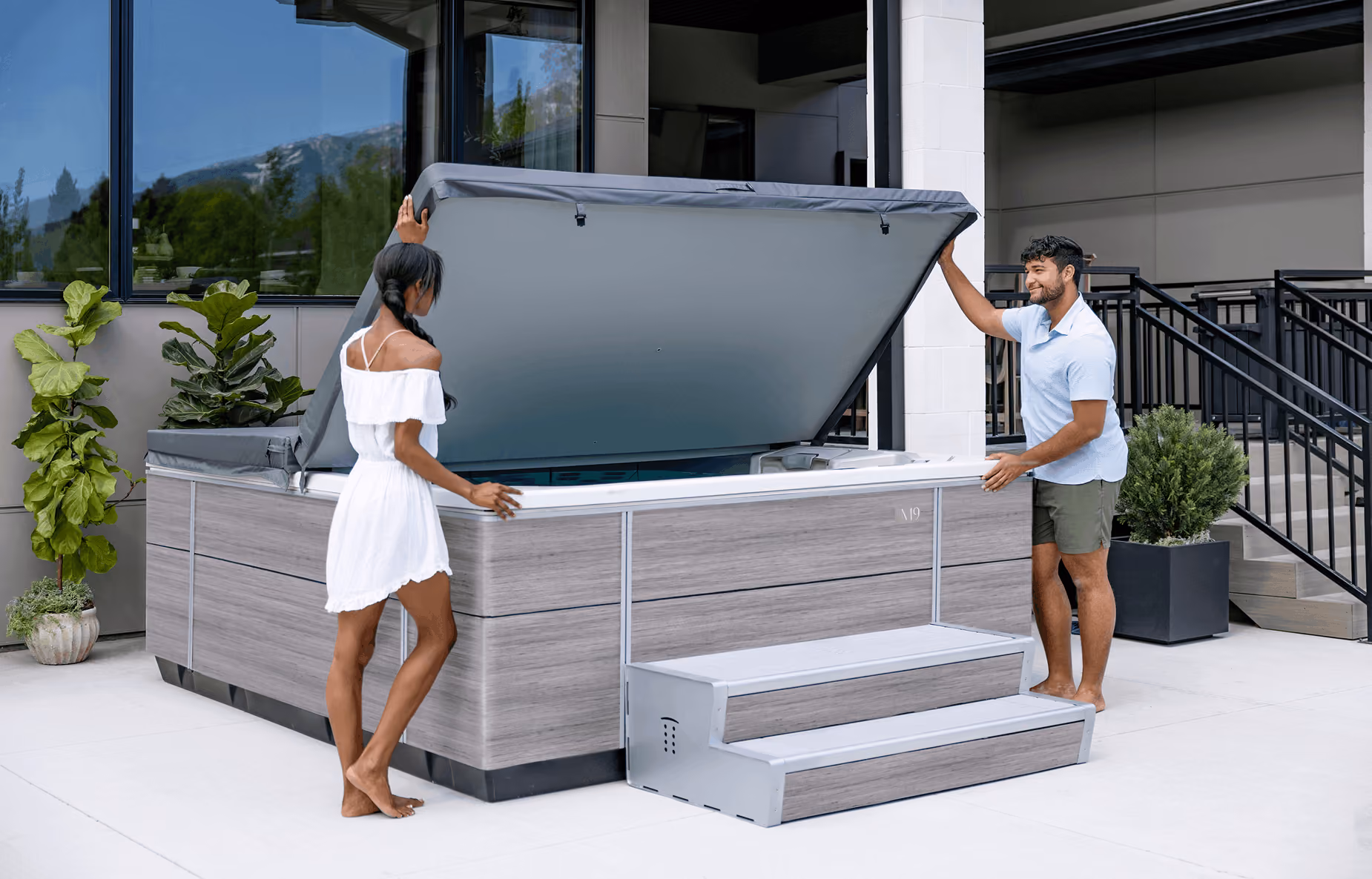 Hot tub delivery and installation service by LPM in Greater Manchester