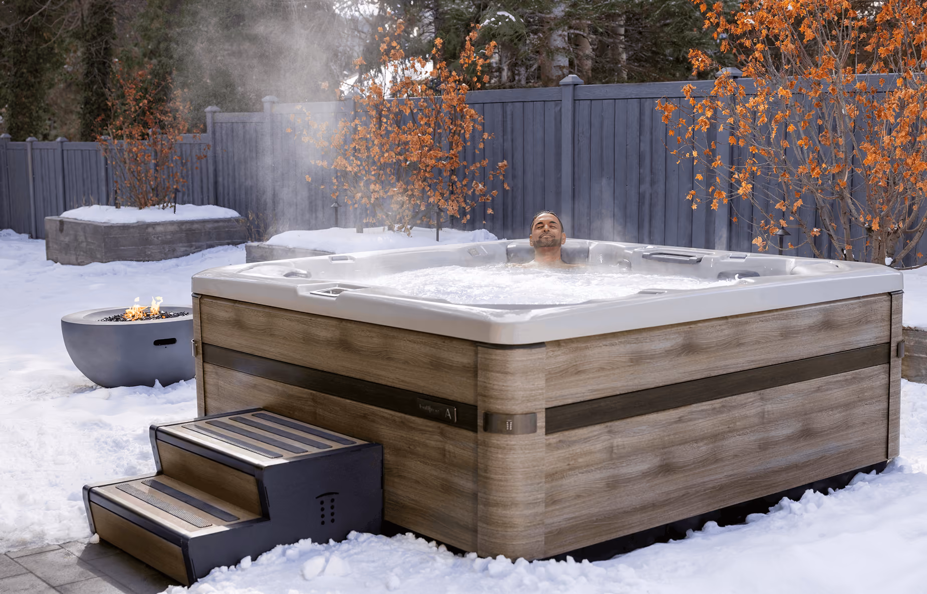 Luxury Bullfrog hot tub for private home wellness