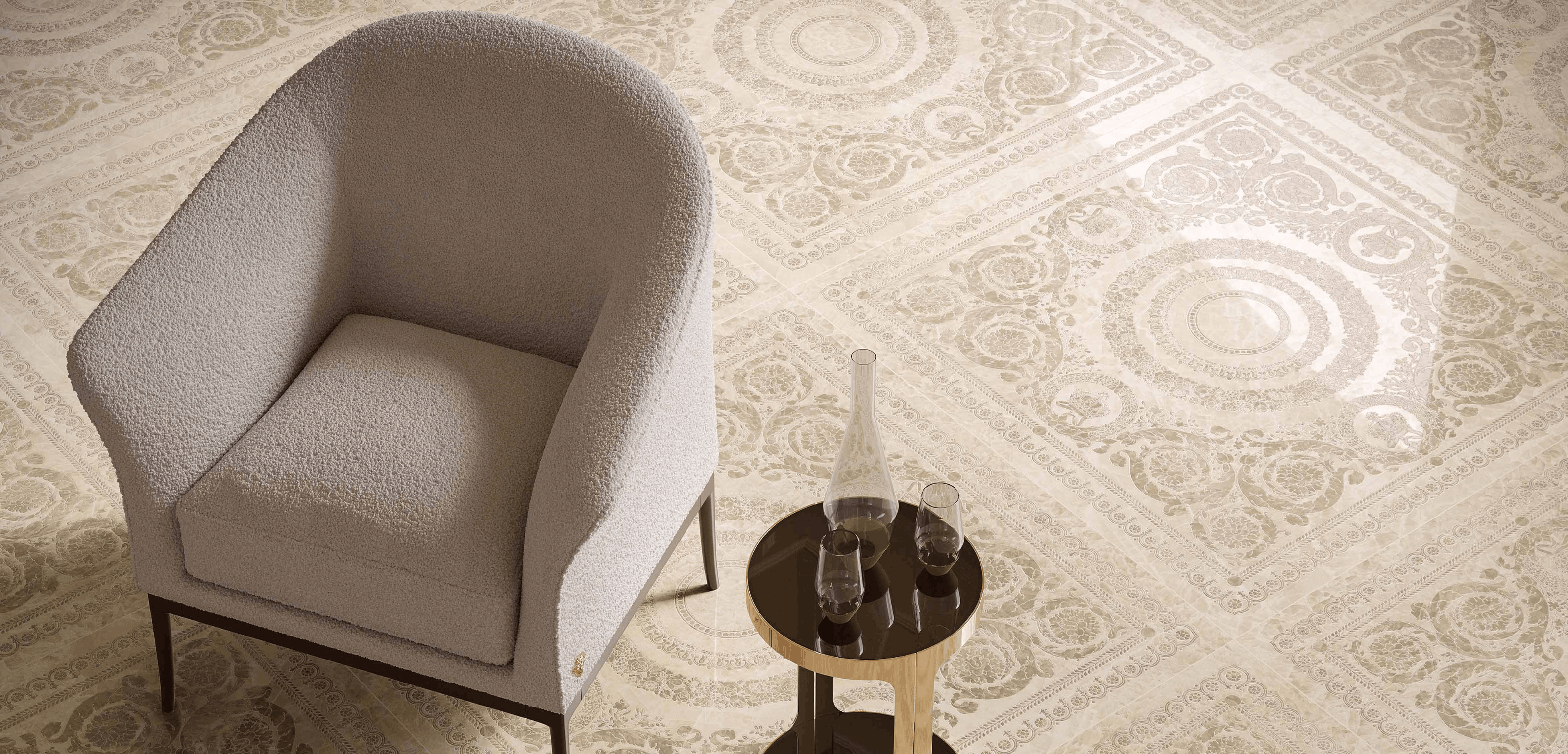 Versace Ceramics Gemstone semi-precious stone-inspired surfaces