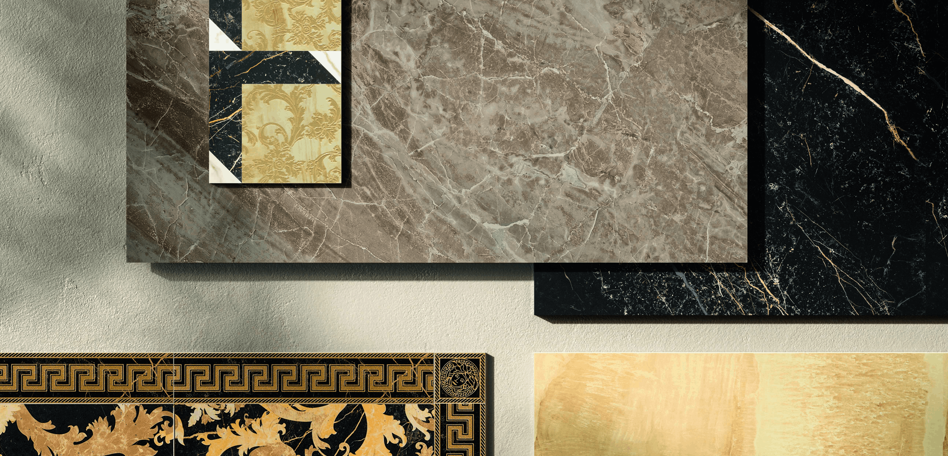 Versace Ceramics Marble collection luxury marble-effect tiles