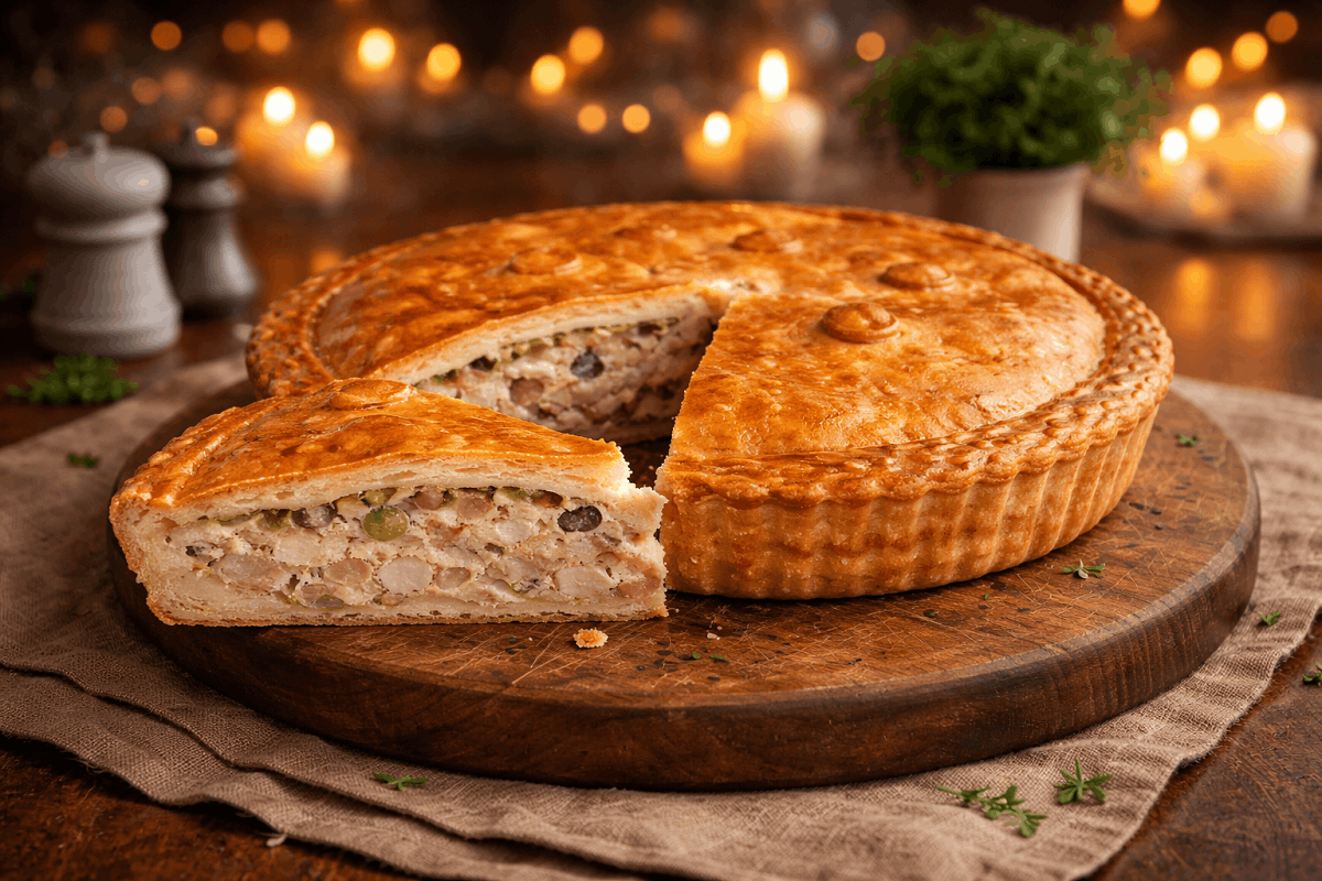 Chicken carbonara pie