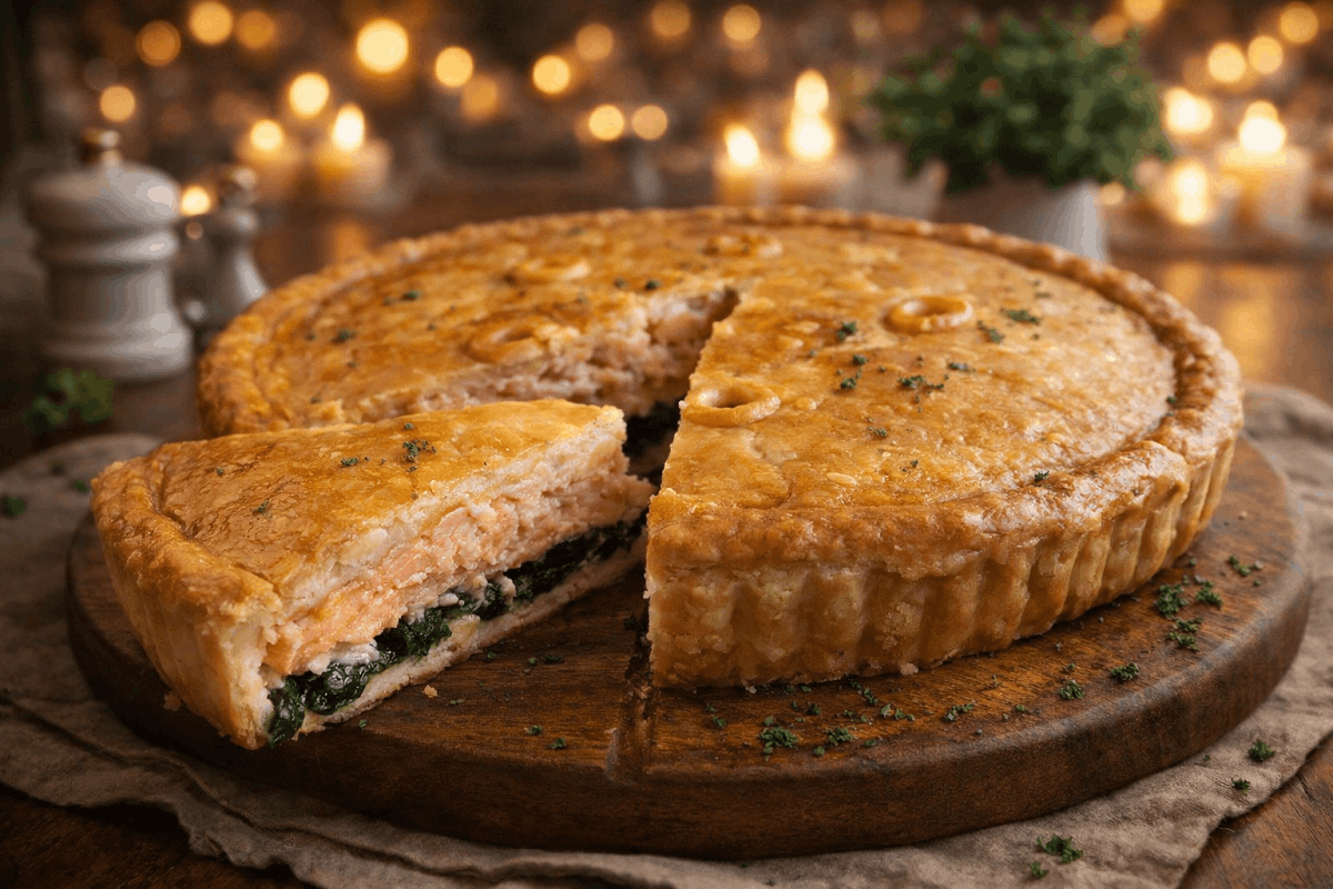 Pink salmon pie