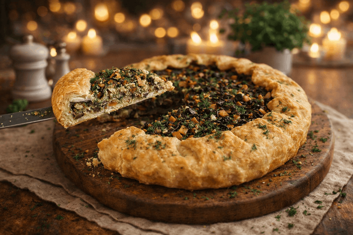 Italian sausage and cabbage galette