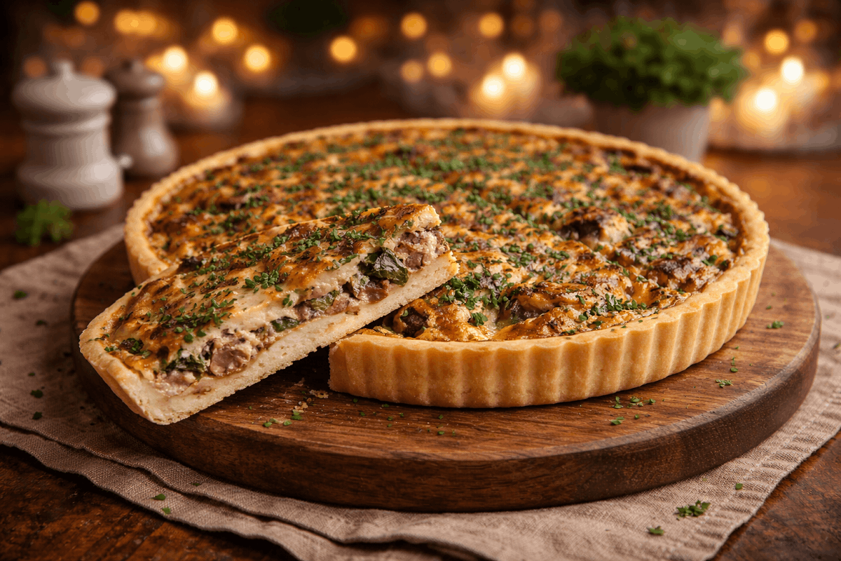 Chicken and herb pie