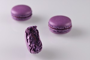 Beetroot and Earl Grey macaron