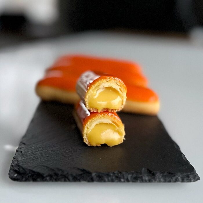 Apricot passion fruit eclair