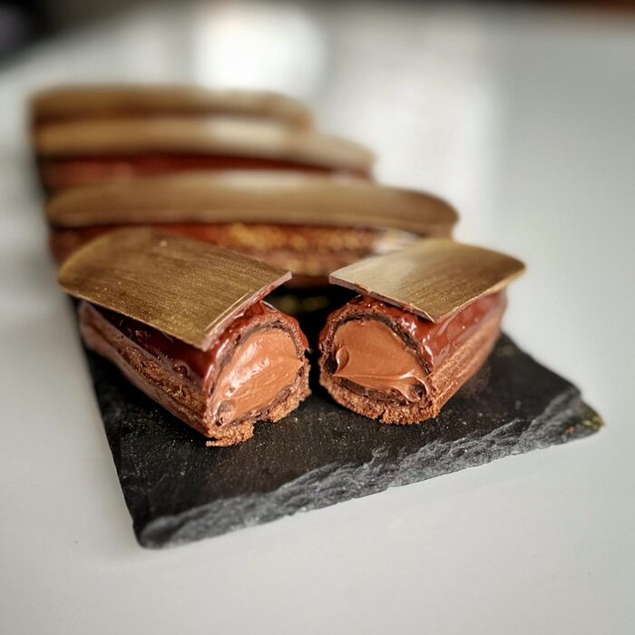 Double chocolate eclair