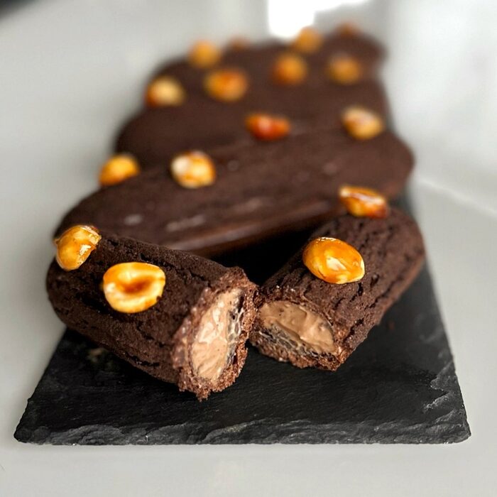 Chocolate hazelnut eclair