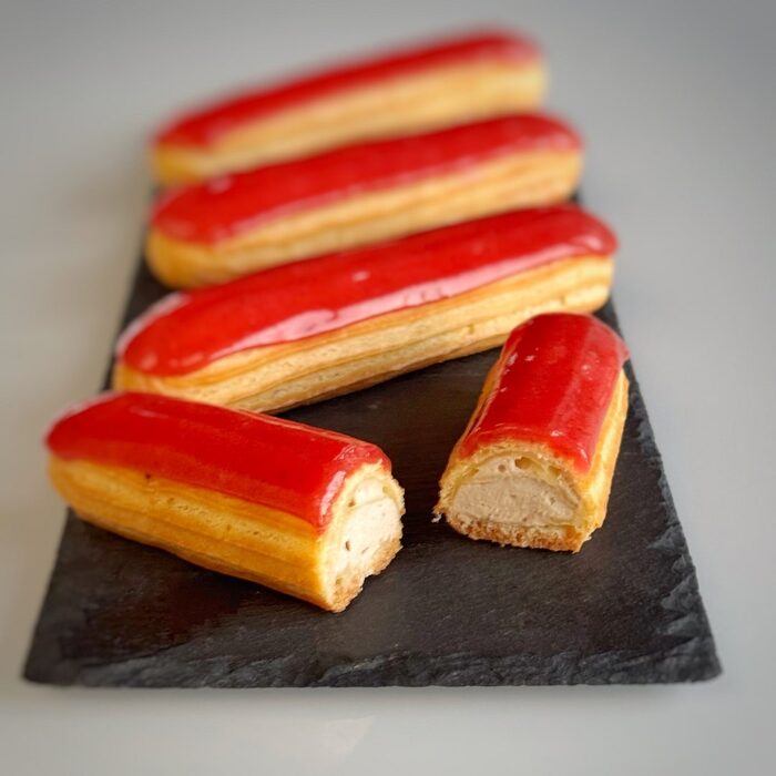 Double strawberry eclair