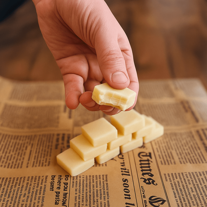 Creamy fudge cubes from the Toffees and Caramels course