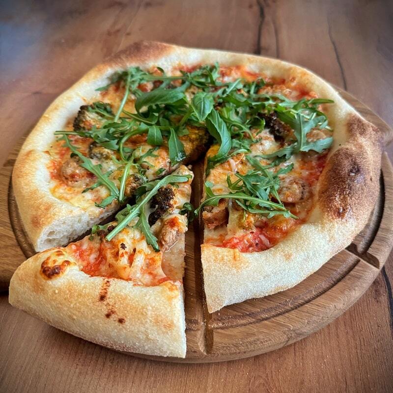 Pork Sausages with Broccoli pizza