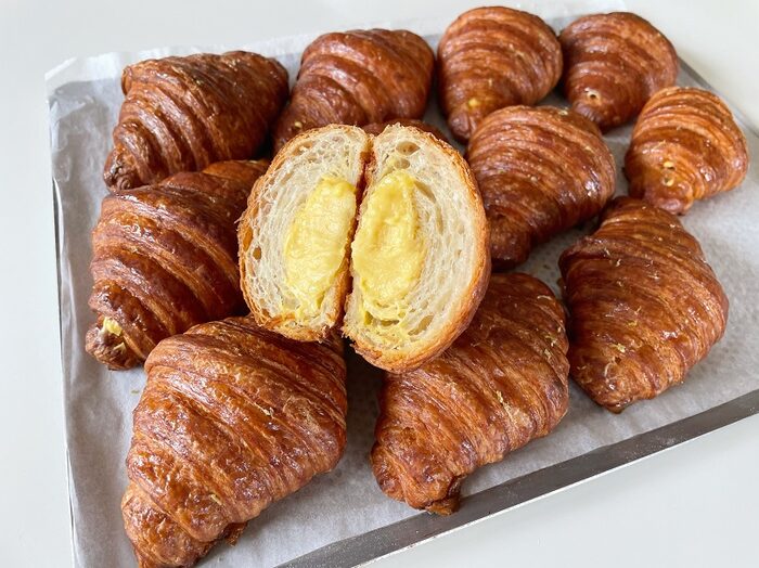 Exo croissants with exotic filling