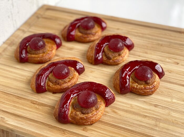 Danish pastries with fillings