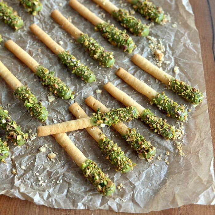 Pistachio Sticks with Chocolate
