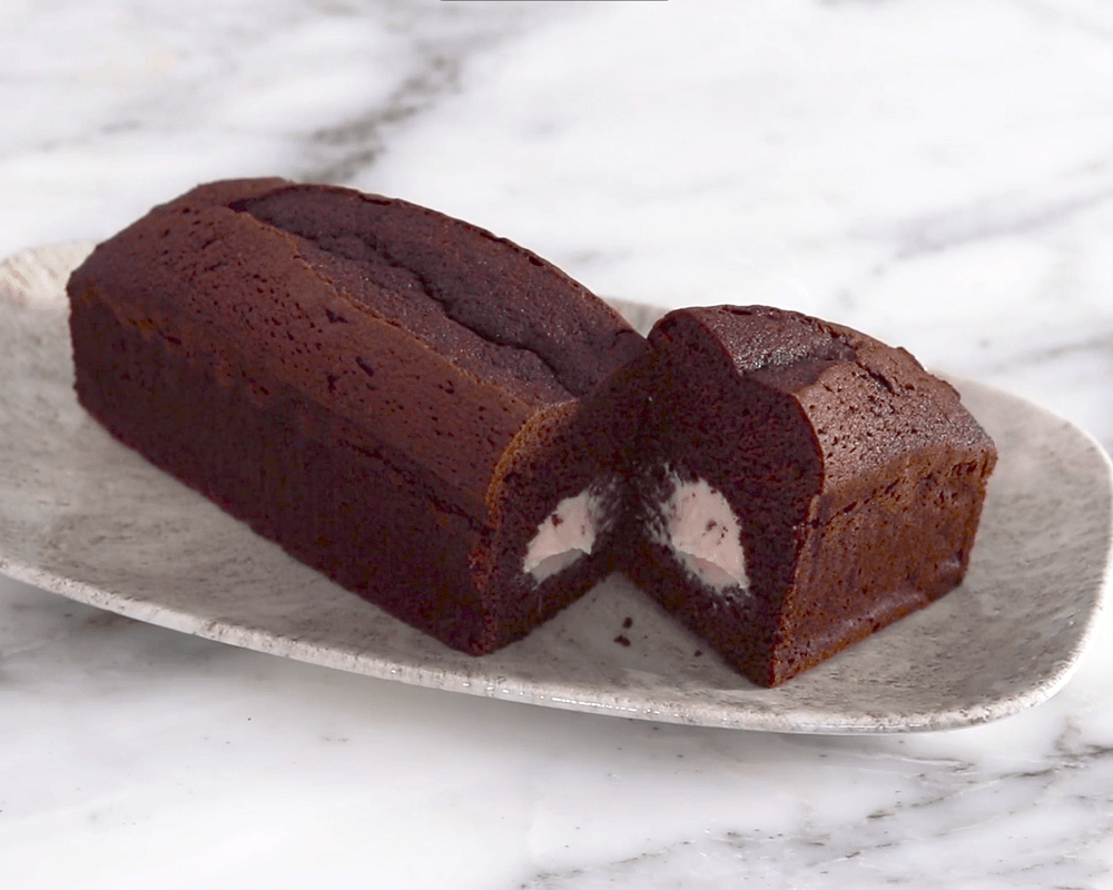 Chocolate raspberry loaf cake