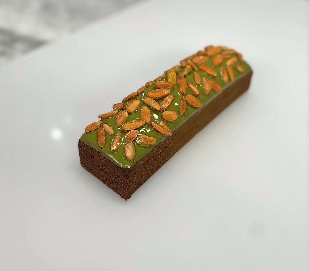 Honey matcha loaf cake