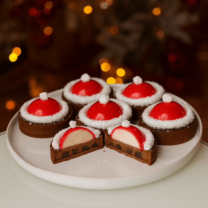 Santa Hat Chocolate Tartlet