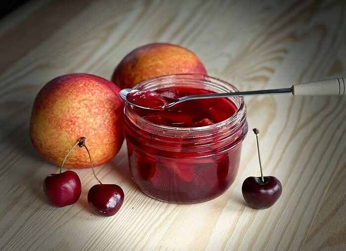 Nectarine and cherry