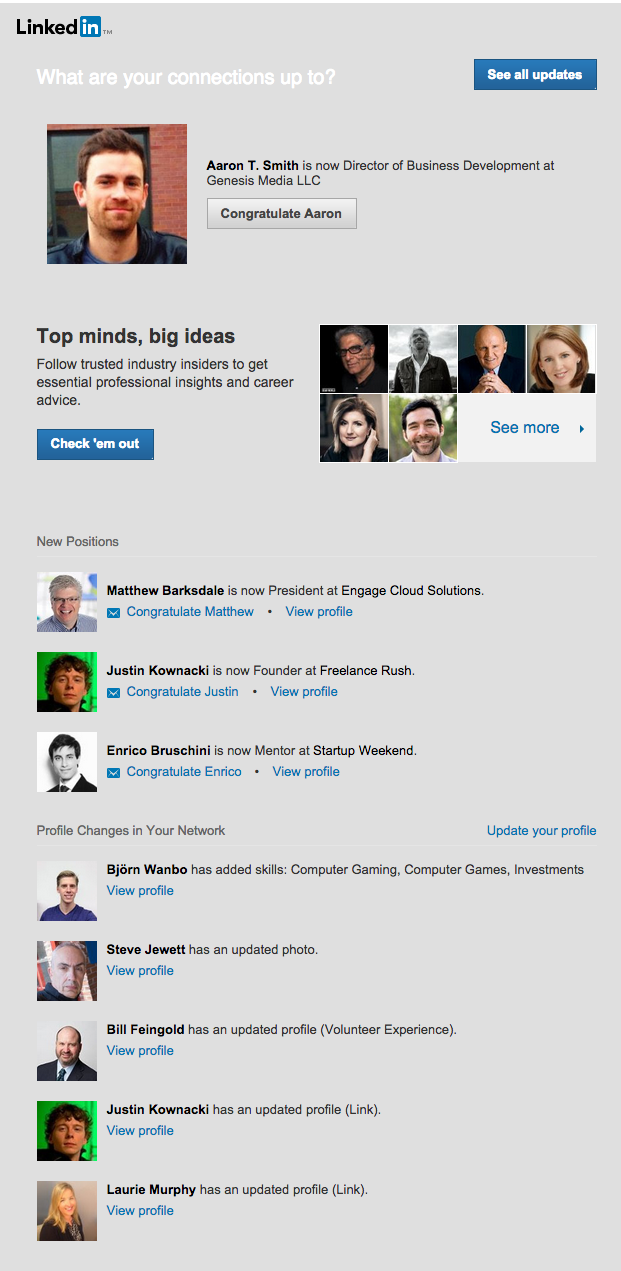 LinkedIn Digest Email