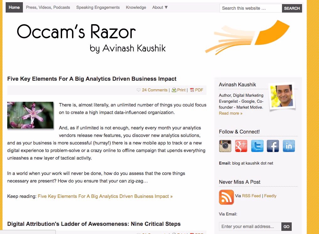 Occams Razor blog