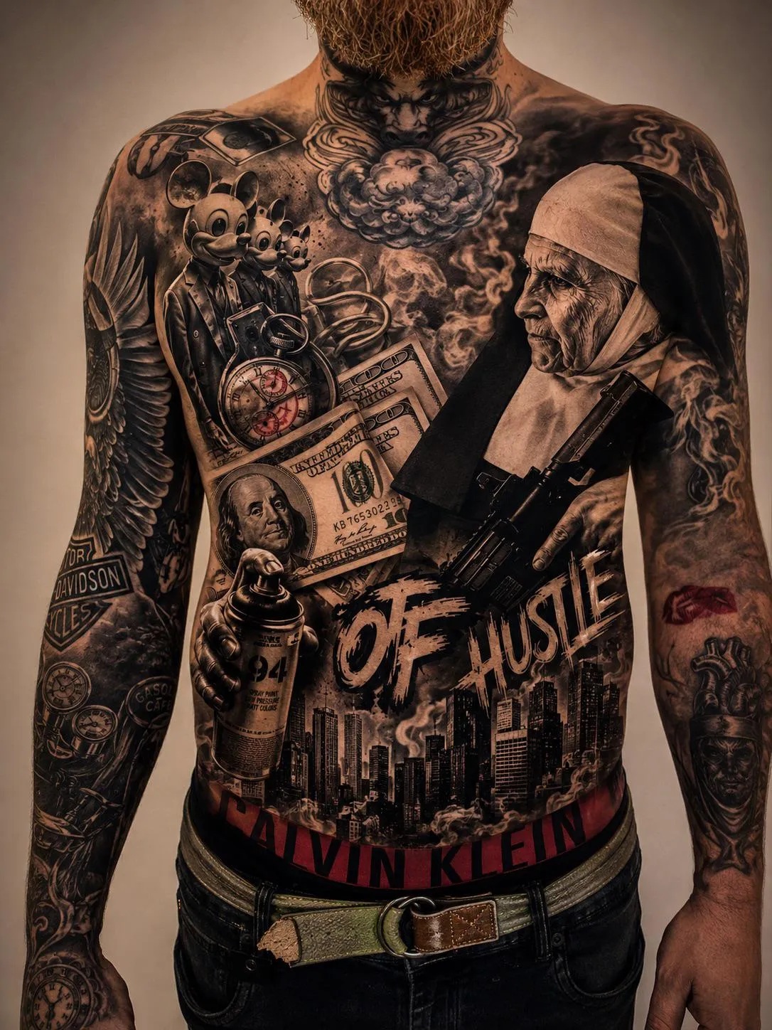 Großflächiges Realistic Tattoo am Oberkörper – Tattoostudio Kiel