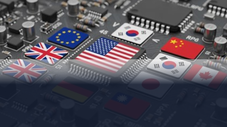 International electronic components representing dual-use and export-control screening