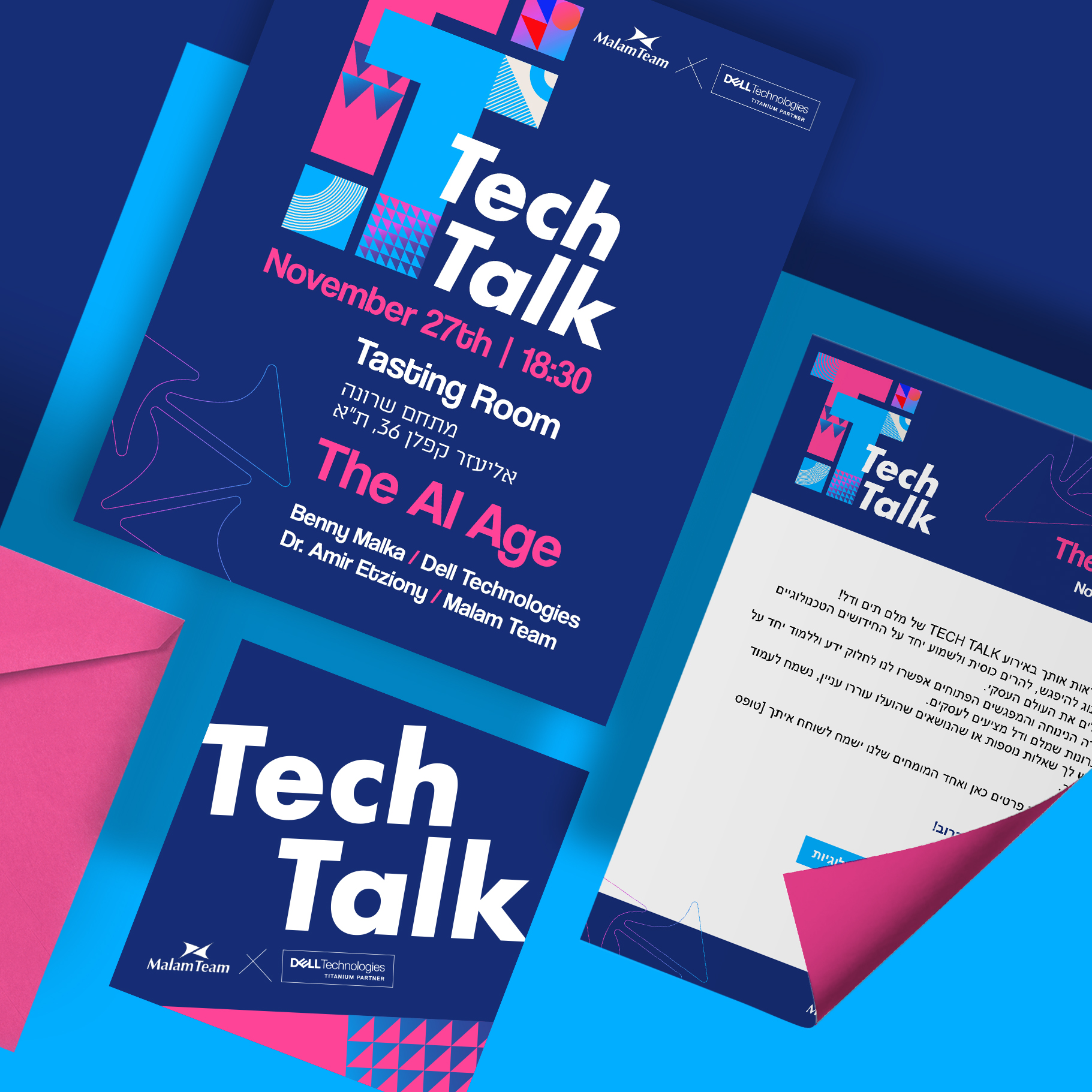 קונספט ומיתוג לאירוע Tech Talk של מלם תים ו־Dell Technologies