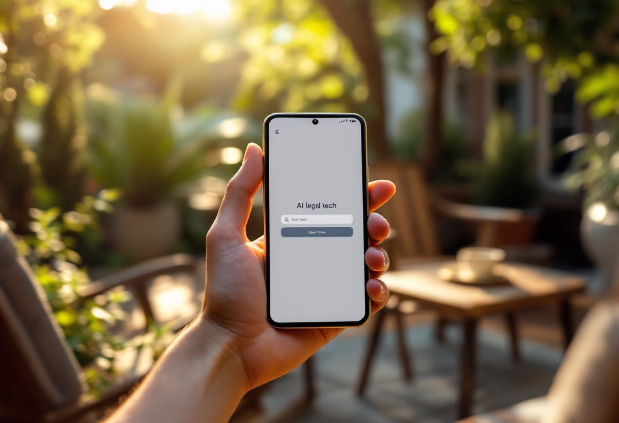 [digital project] image of a mobile device with a website loading on it (for a ai legal tech company)