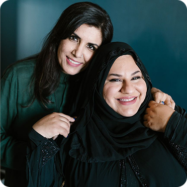 Portrait of a two females
