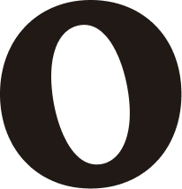 Black uppercase letter O on a transparent or white background.