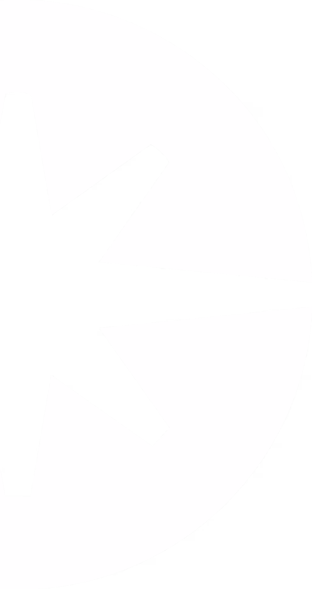 Black airplane silhouette inside the right half of a white circle on black background.