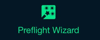 Preflight Wizard button in the Scott IPC app