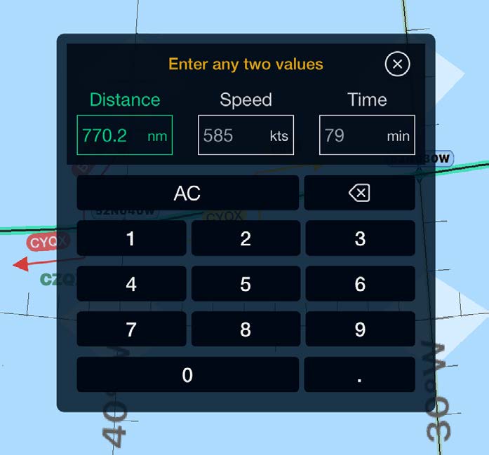 Scott Plot Distance-Speed-Time calculator keypad