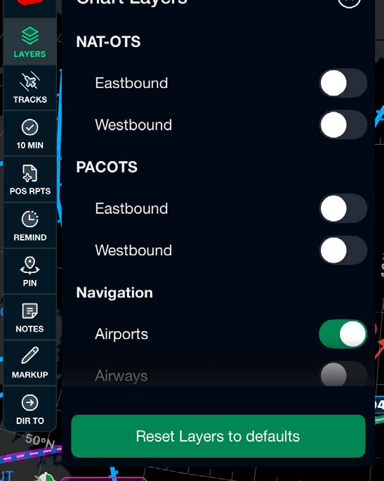 Scott Plot Chart Layers panel — track and navigation layer toggles