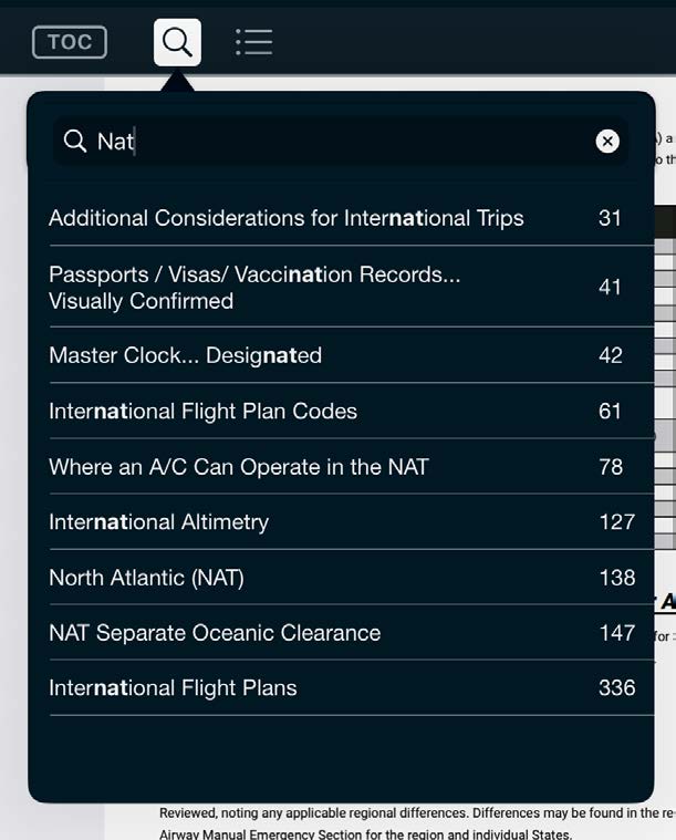 ICRH search popup showing results
